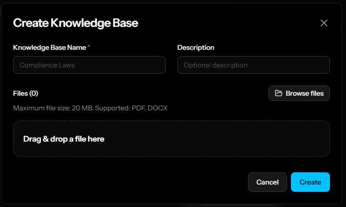 Create knowledge base