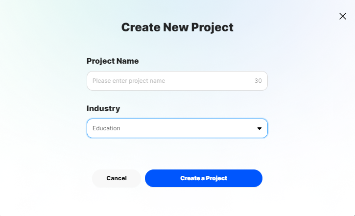 Create new project